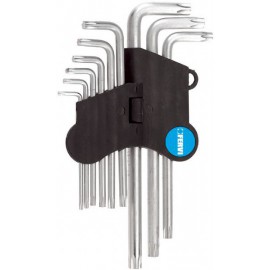 SERIE CHIAVI "TORX" LUNGHE C/FORO 9PZ T10-T50